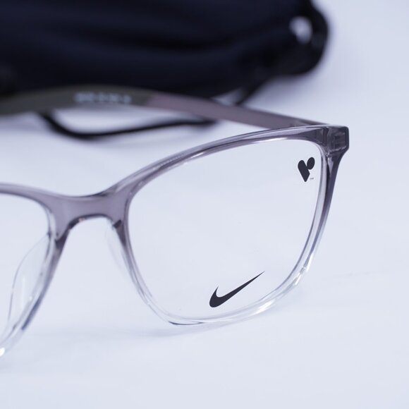 NIKE 7284 025 Square Eyeglasses 54mm - Dark Grey/Cargo Khaki - Picture 2 of 8